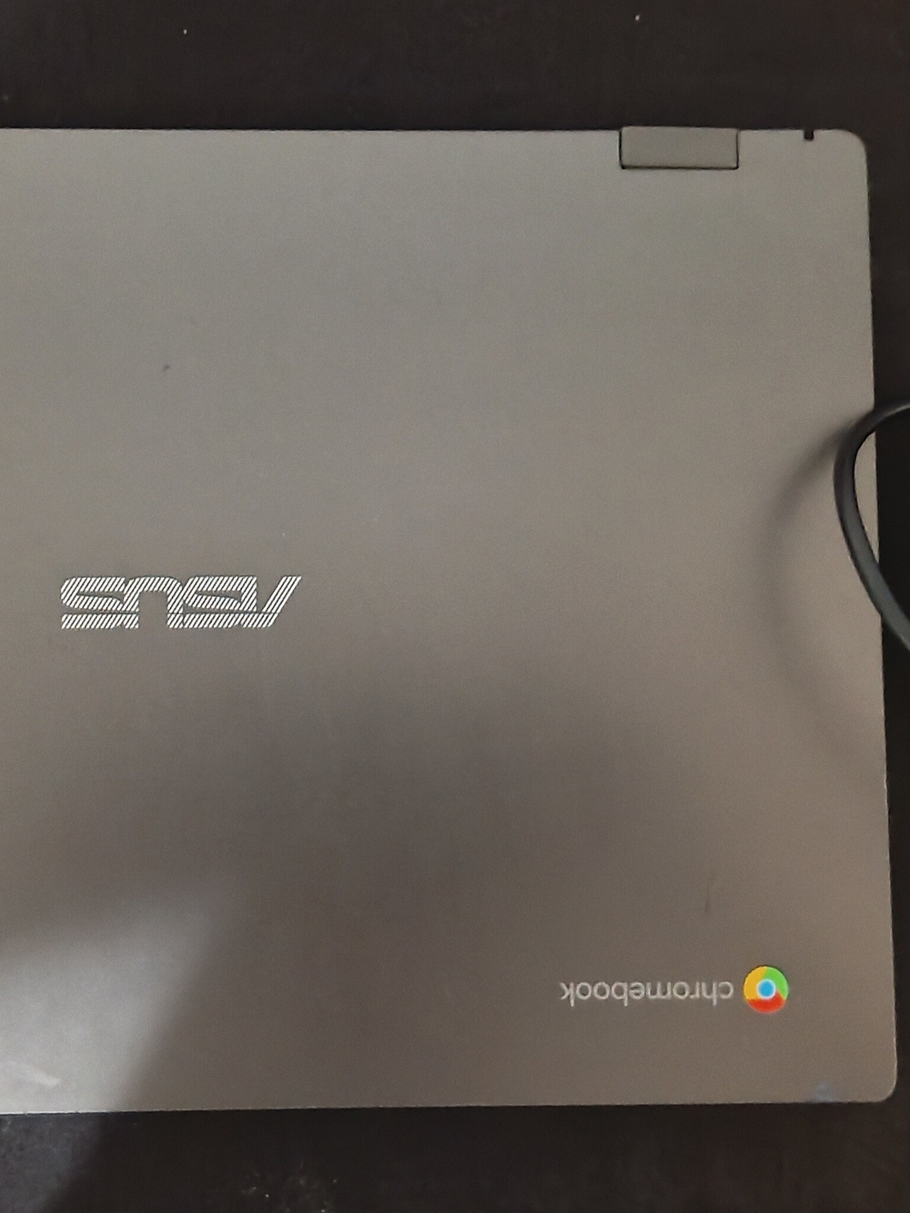 ASUS Gray Chromebook Laptop with Chrome Badge
